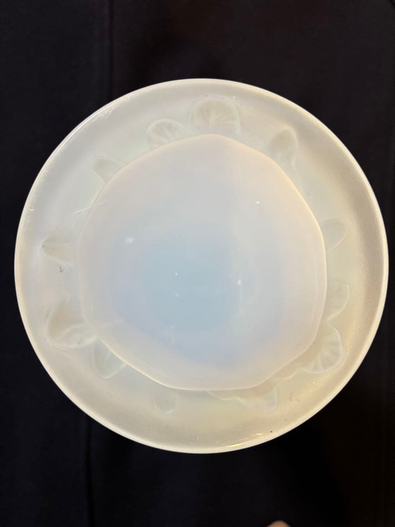 ラリック クリスタル バード レリーフ 花瓶