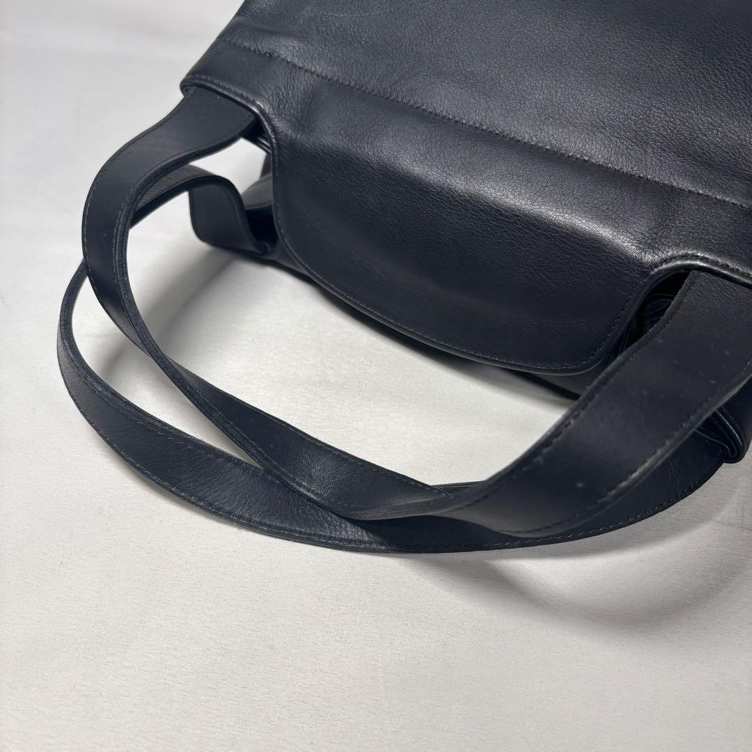 美品 コーチ オールドコーチ ハンドバッグ テラスバッグ ミニ レザー ブラック