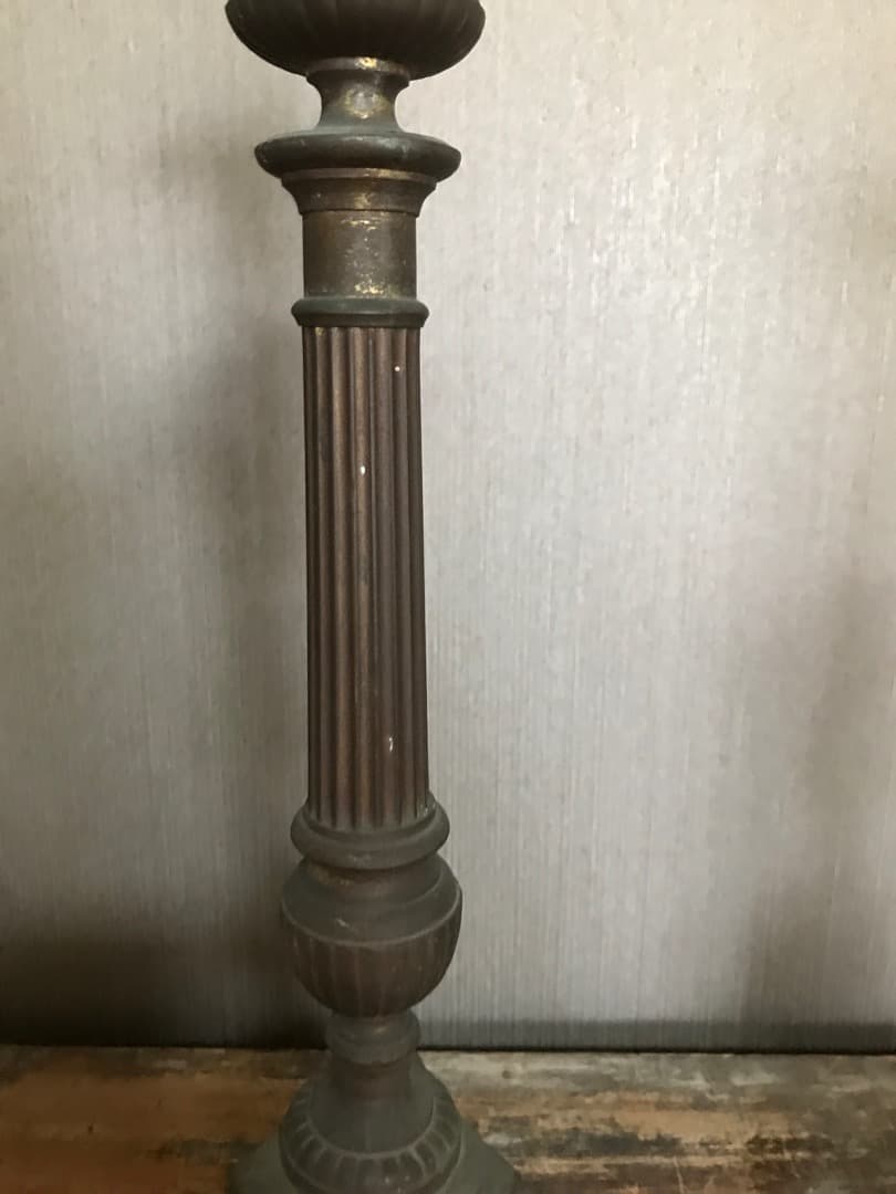 フランス アンティーク ブロンズ キャンドルスタンド 燭台 ペア