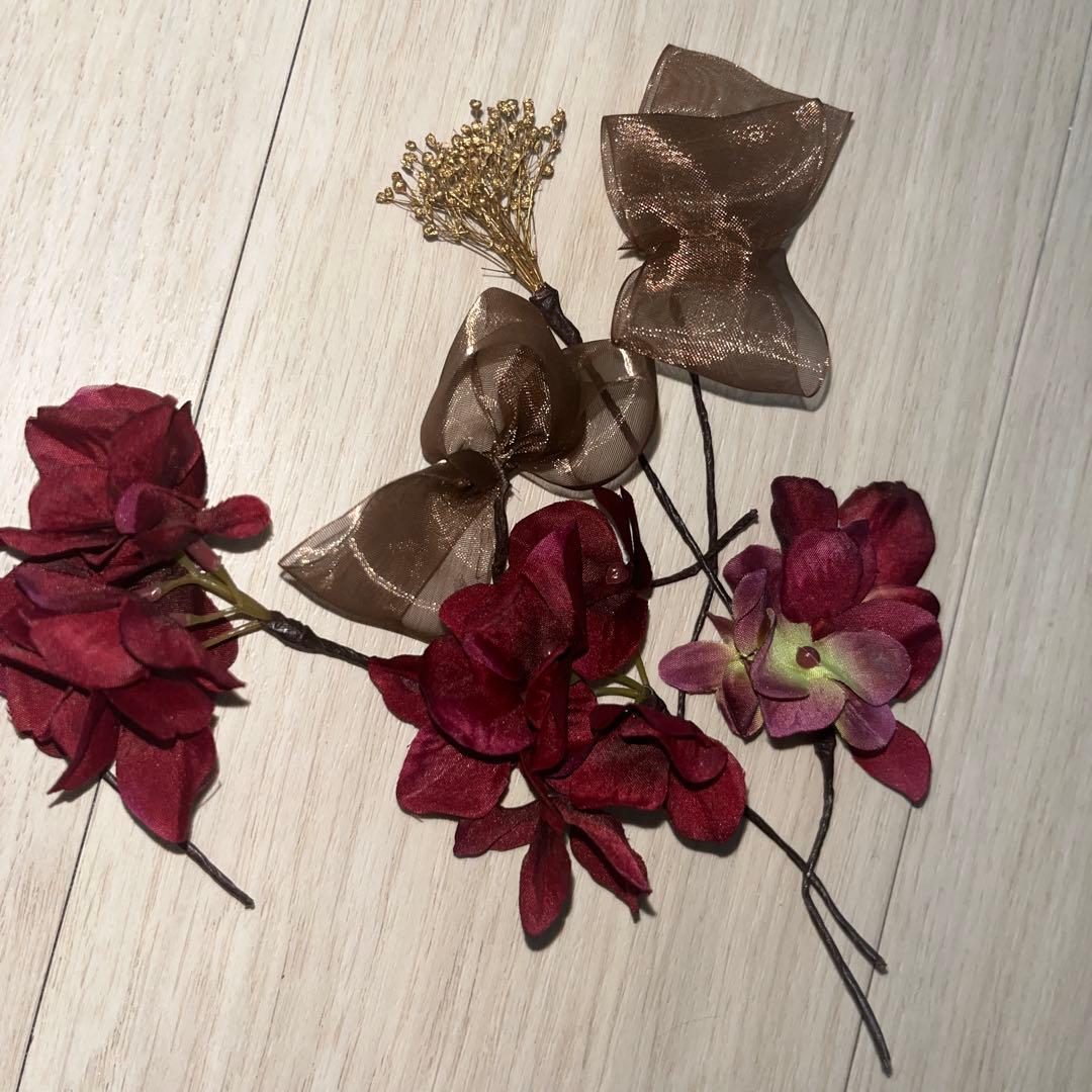 振袖 フルセット 長襦袢、草履、紙飾りセット 成人式 赤ぼかし トール