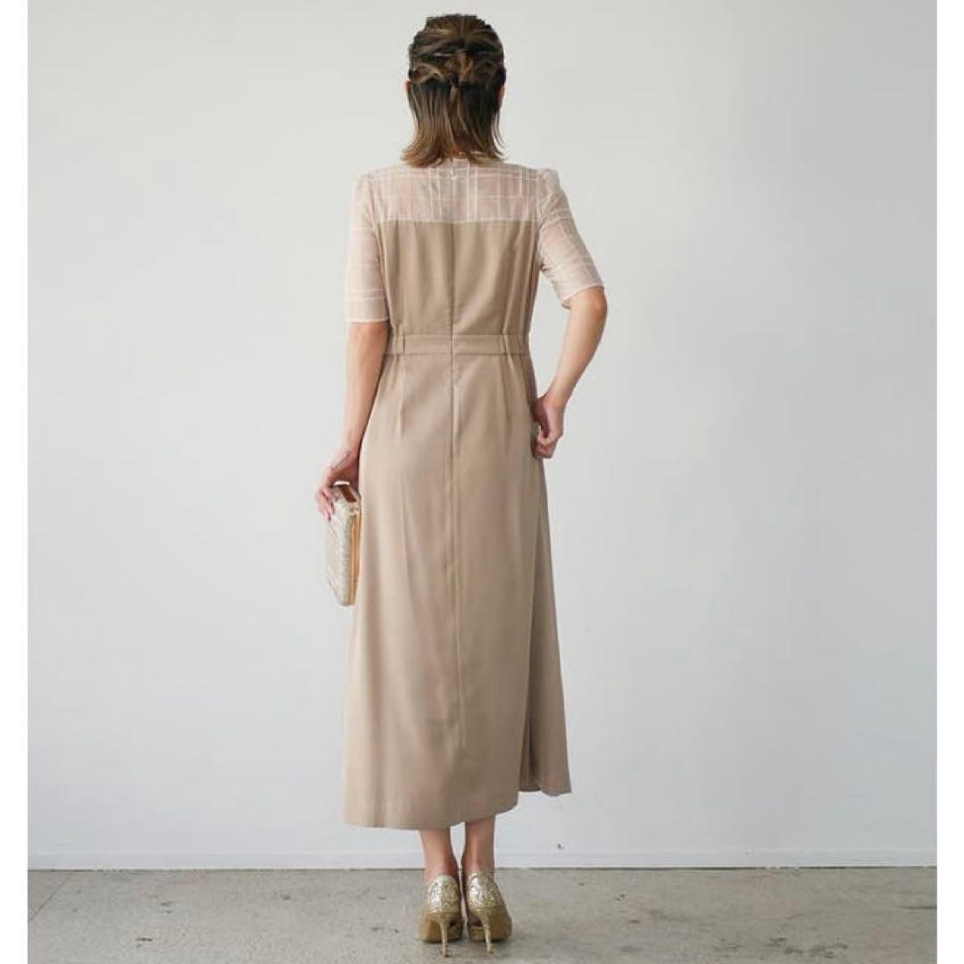 My shawtyドレス　パーティー　フォーマル　チェック　ペンシル　結婚式