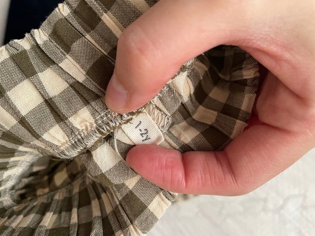 organic zoo セットアップ　ギンガムチェック