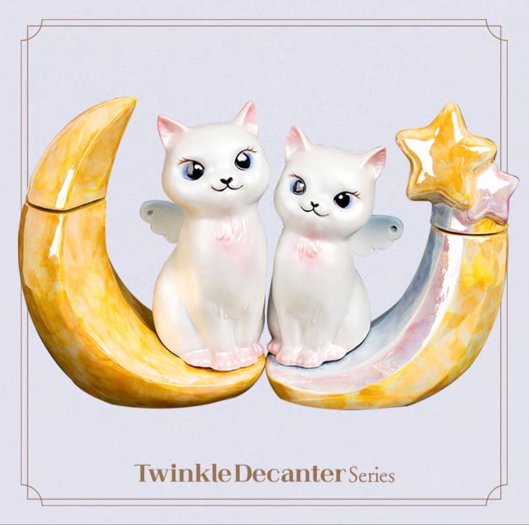 トゥインクル　キャッツ　デキャンタ　スター＆ムーン　未開栓　陶器ボトル トゥインクル キャッツ デキャンタ スター＆ムーン 未開栓 陶器ボトル