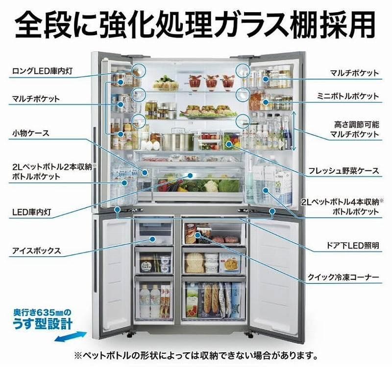 良品！AQUA 2022年 512L AQR-TZ51M-S 冷凍冷蔵庫