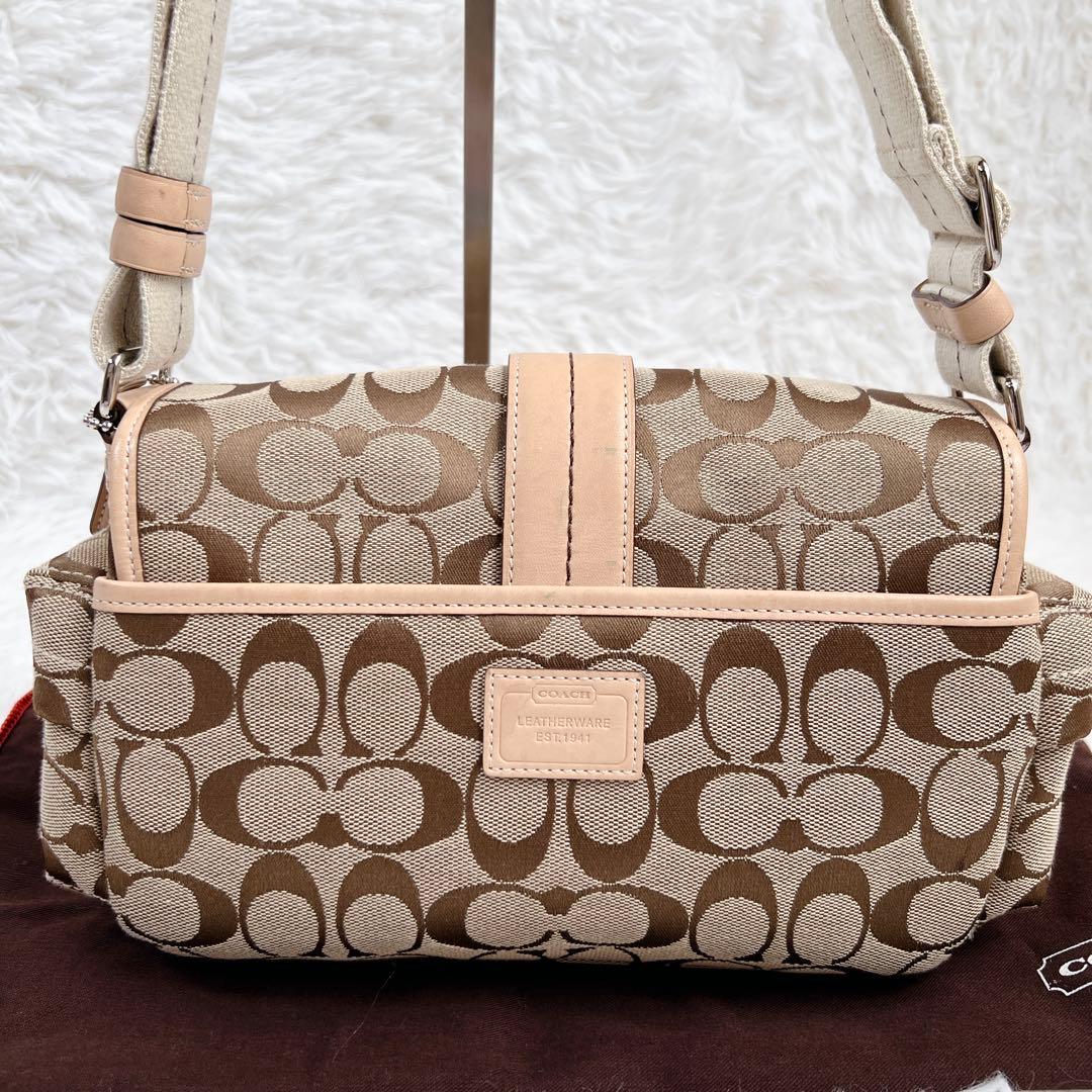 極美品✨COACH ソーホー シグネチャー ショルダーバッグ ベージュ y2k