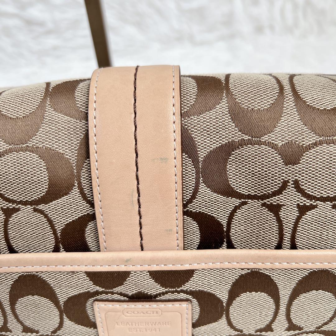 極美品✨COACH ソーホー シグネチャー ショルダーバッグ ベージュ y2k