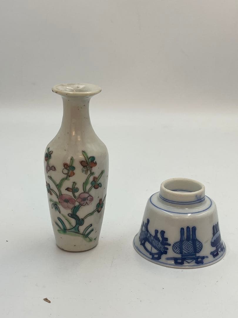 中国清時代徳利 花瓶 色絵 煎 茶碗染付唐物 時代物 - メルカリ