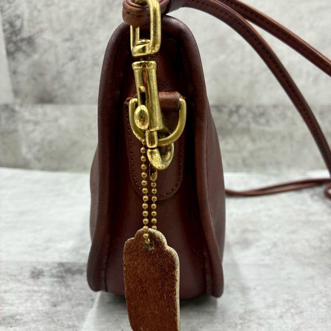 希少 良品 オールドコーチ ショルダーバッグ クロスボディ ハーフムーン レザー