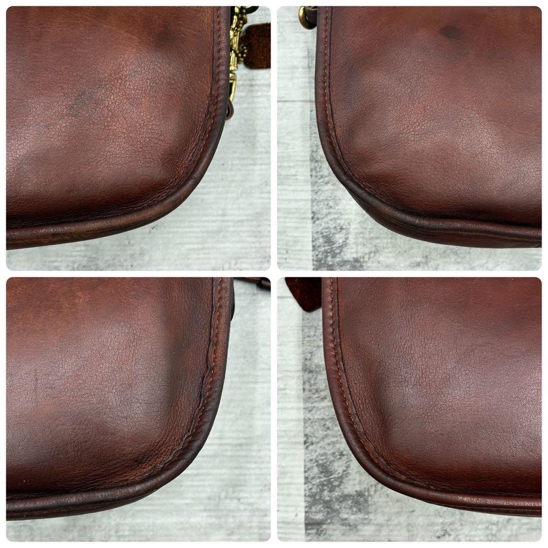 希少 良品 オールドコーチ ショルダーバッグ クロスボディ ハーフムーン レザー