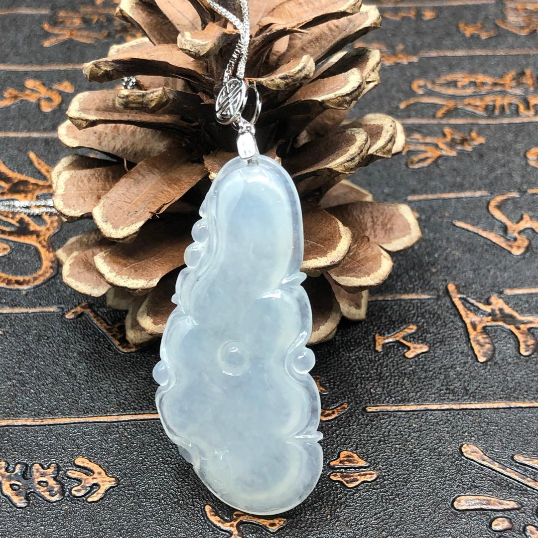 新品未使用！ ネックレス 蓮の葉 本翡翠 氷ヒスイ 誕生日プレゼント