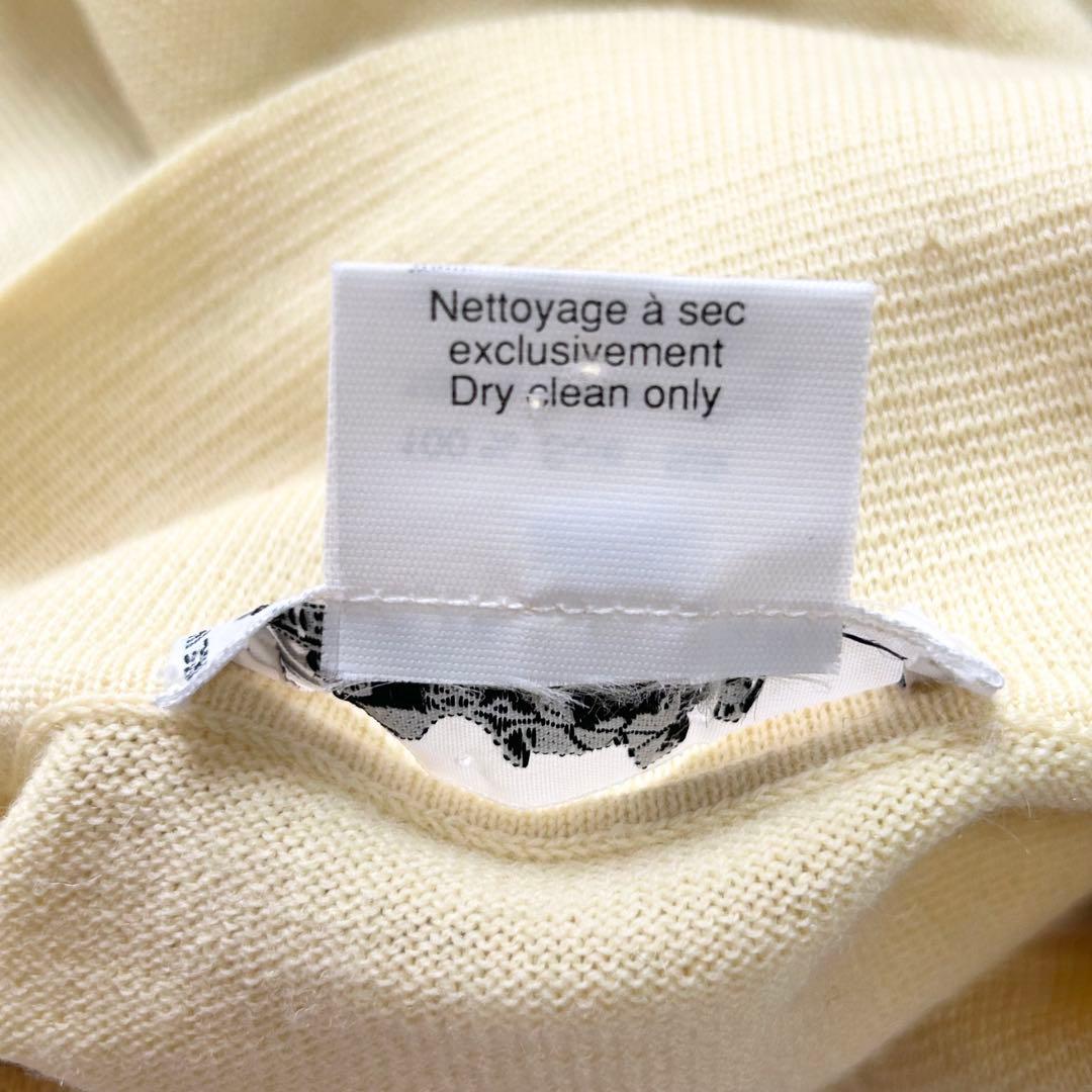 エルメス シルク 長袖シャツ ニット ポロ セリエボタン 40 ヴィンテージ