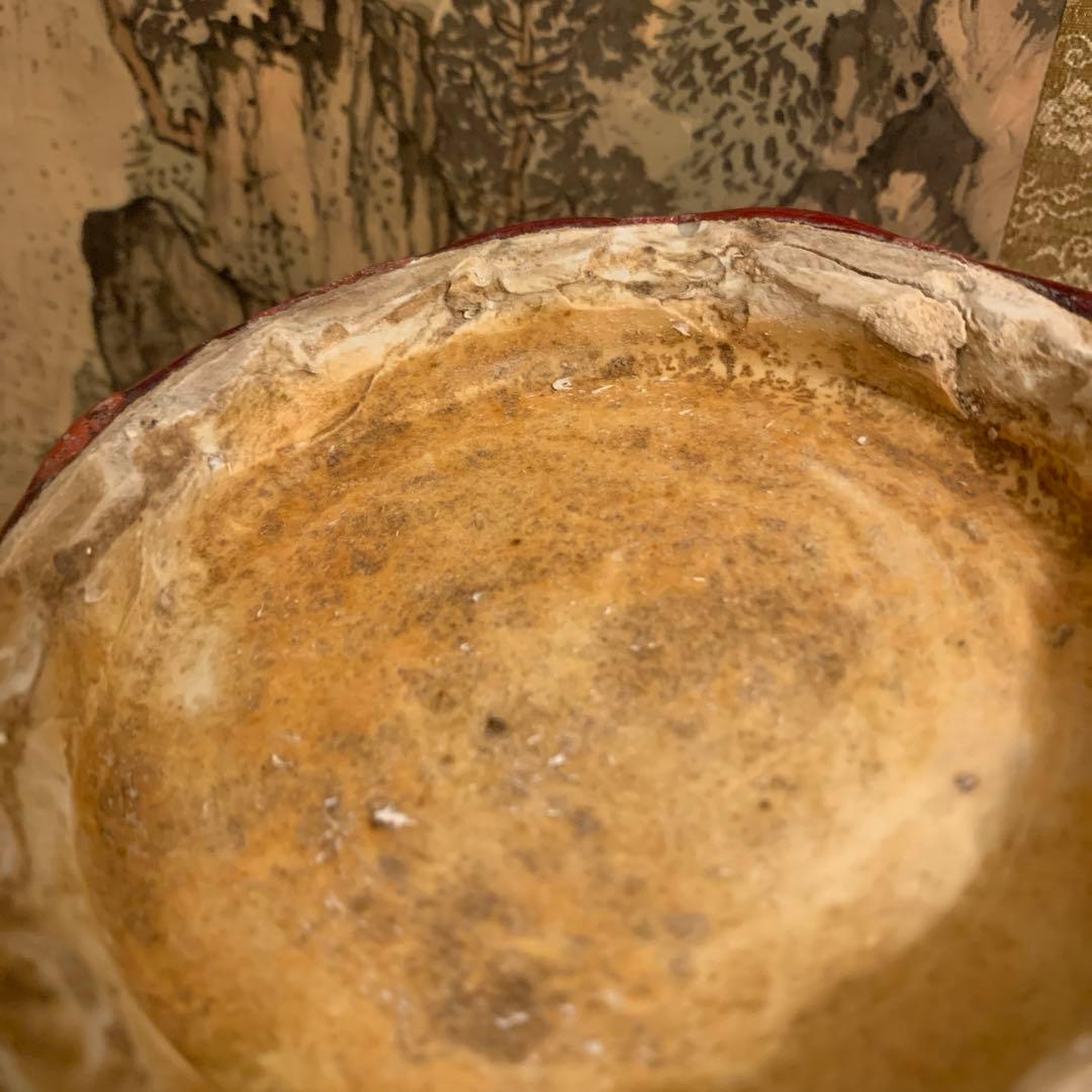 中国美術　アンティーク　祭紅釉    花瓶　　301