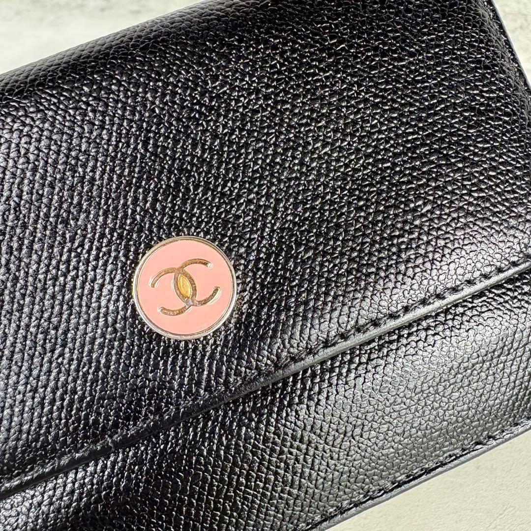 CHANEL シャネル　キャビアスキン　ケース　カードケース　財布　定期