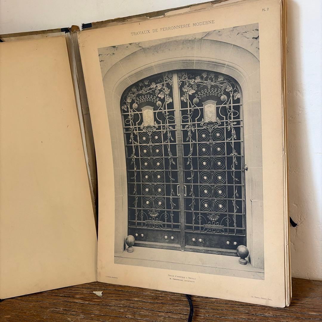 フランスアンティーク 鉄 扉 デザイン 建築 設計 カタログ 古書 希少