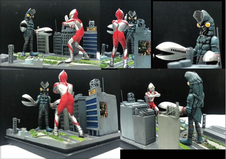ウルトラマン　バルタン星人　ジオラマ
