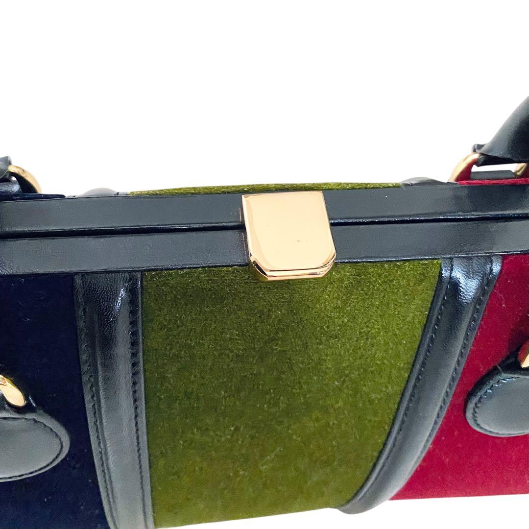 ロベルタディカメリーノ【極美品】バゴンギ調 マルチカラー ハンドバッグ