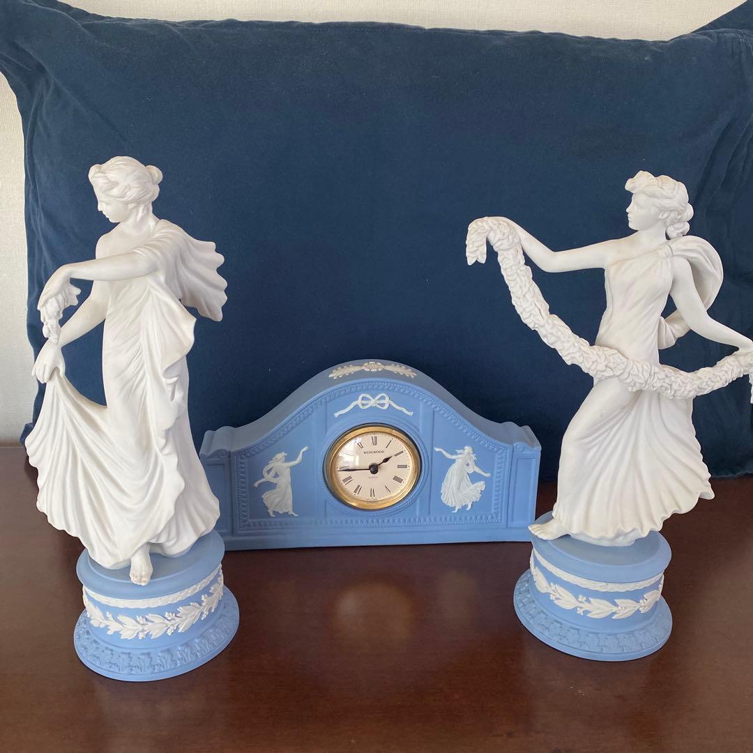 ウェッジウッド ジャスパー フィギュア 置物 彫像 限定品 ペールブルー