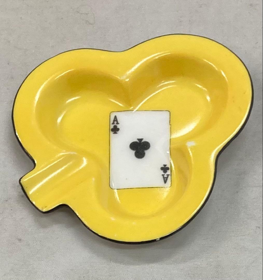 B425s「トランプ図変り皿 3枚」オールドノリタケ クラブ スペード