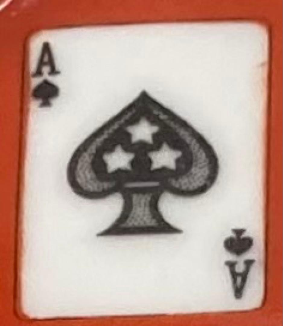 B425s「トランプ図変り皿 3枚」オールドノリタケ クラブ スペード