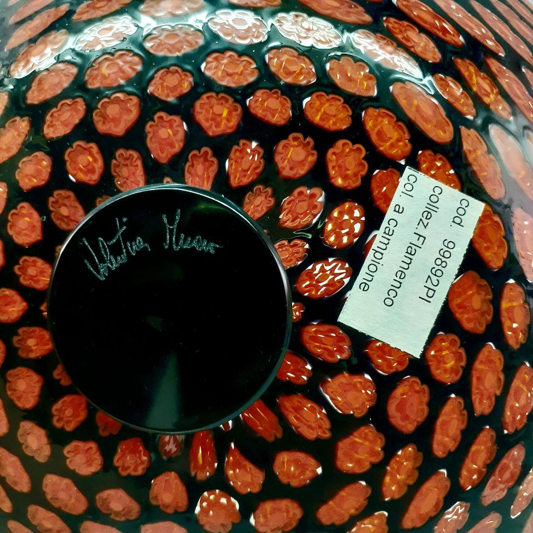 MURANO LINEA GLASS ムラノ レッド ミルフィオリ プレート 皿