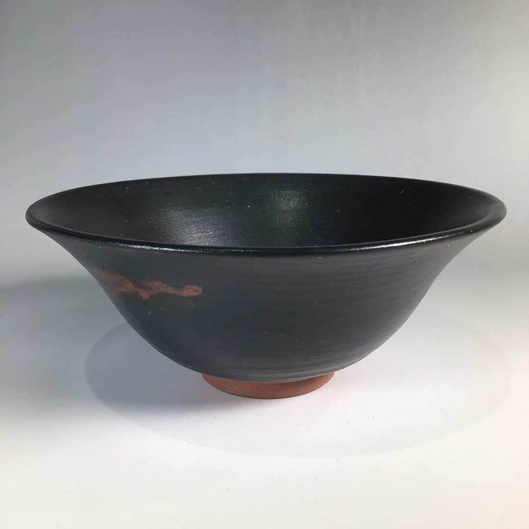 N619 茶碗 『薩摩焼』『永田窯 永泉造』『黒薩摩茶碗』 抹茶碗 共