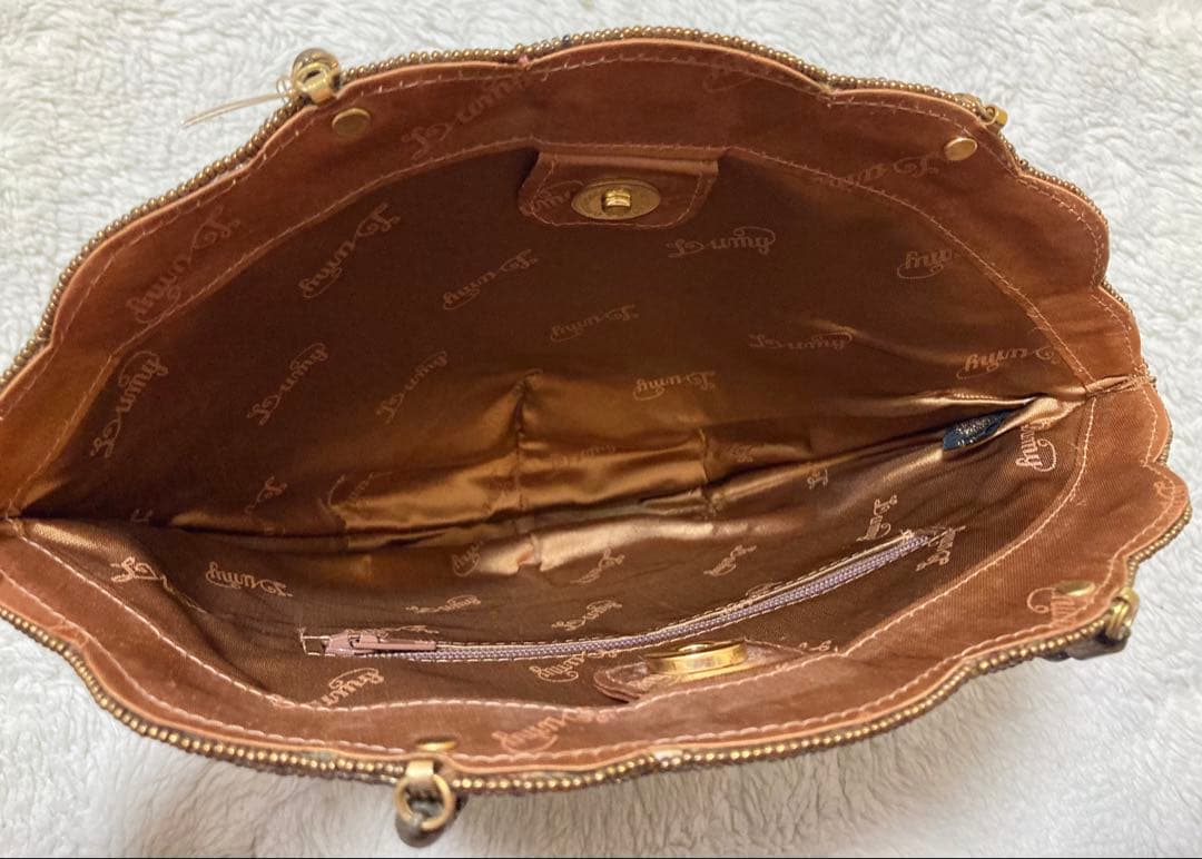 未使用・タグ 皇室御用達 Lumy ルミー ハシモト ビーズ フォーマル バッグ