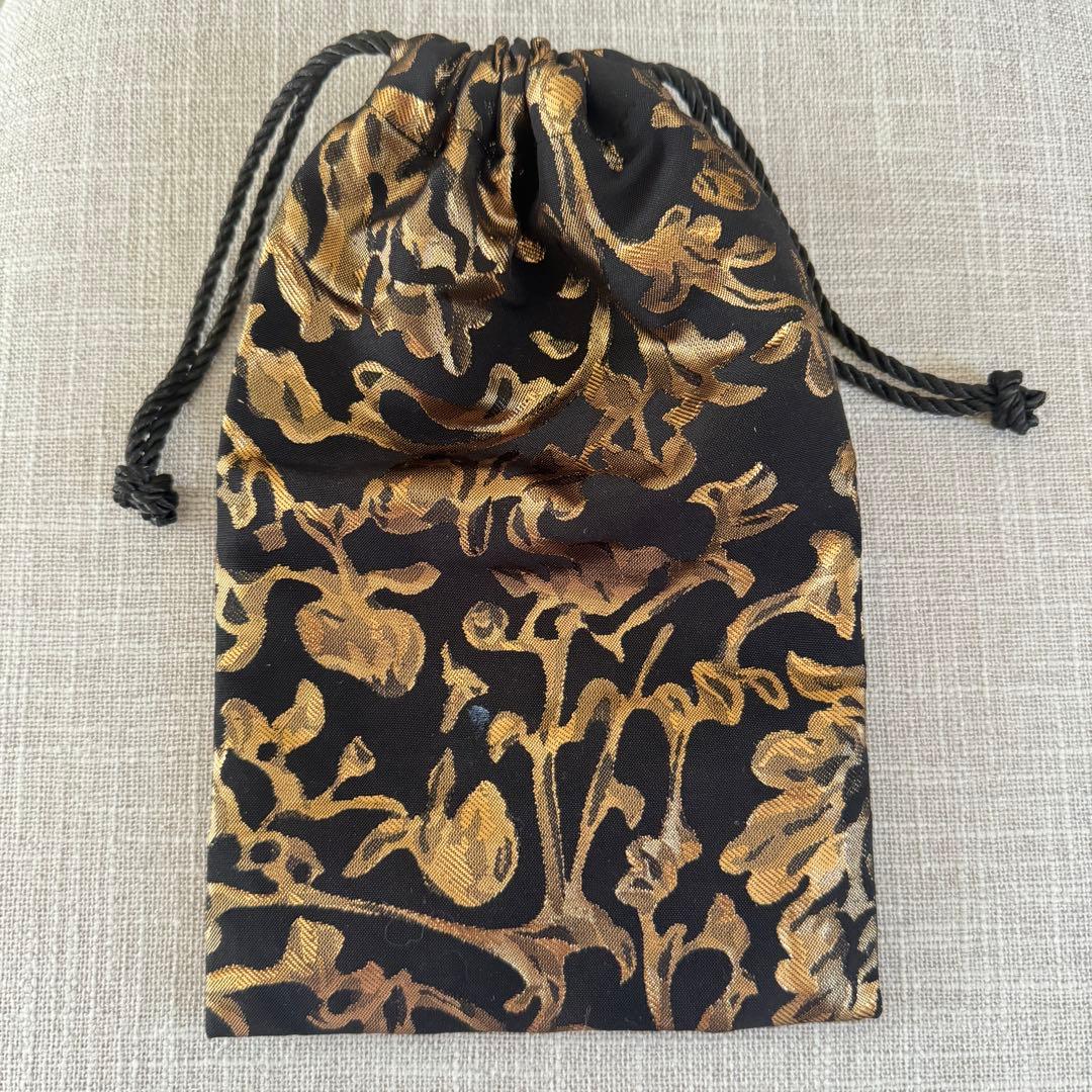 ドリスヴァンノッテン ブラック ゴールド ポーチ 巾着袋 - メルカリ