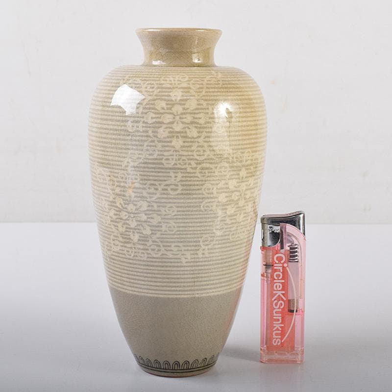 京焼 初代宮永東山作 青磁 花文 花瓶 共箱 C R8581 - メルカリ