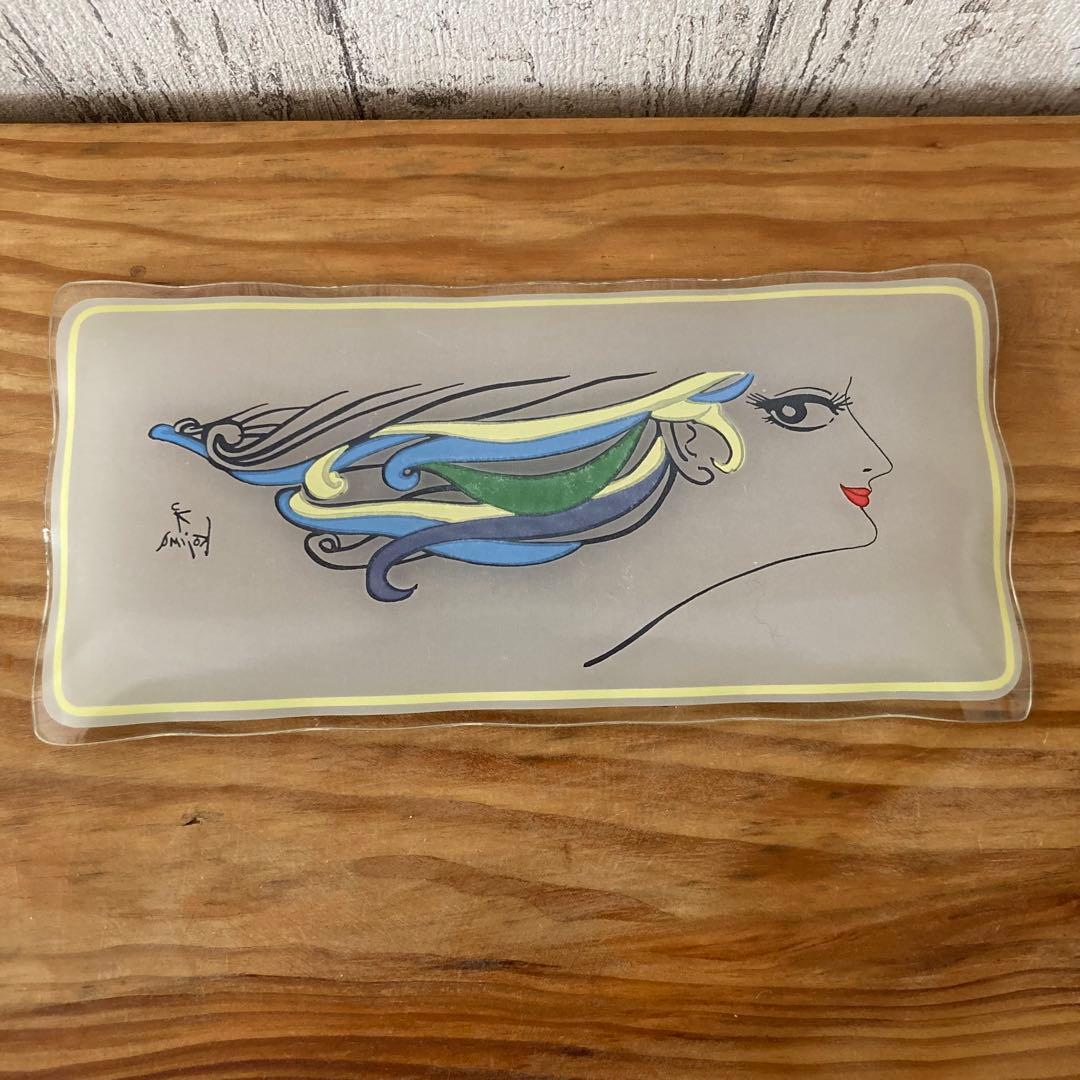 小島功 アート 金の女 美人画 プレート お皿 ガラス製 - メルカリ