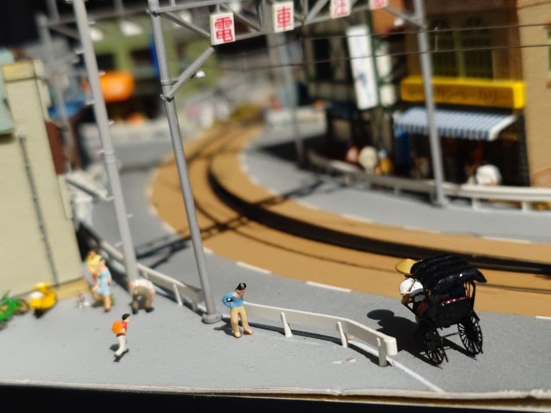 Nゲージ江ノ電ジオラマ。900mm程度✕600mm
