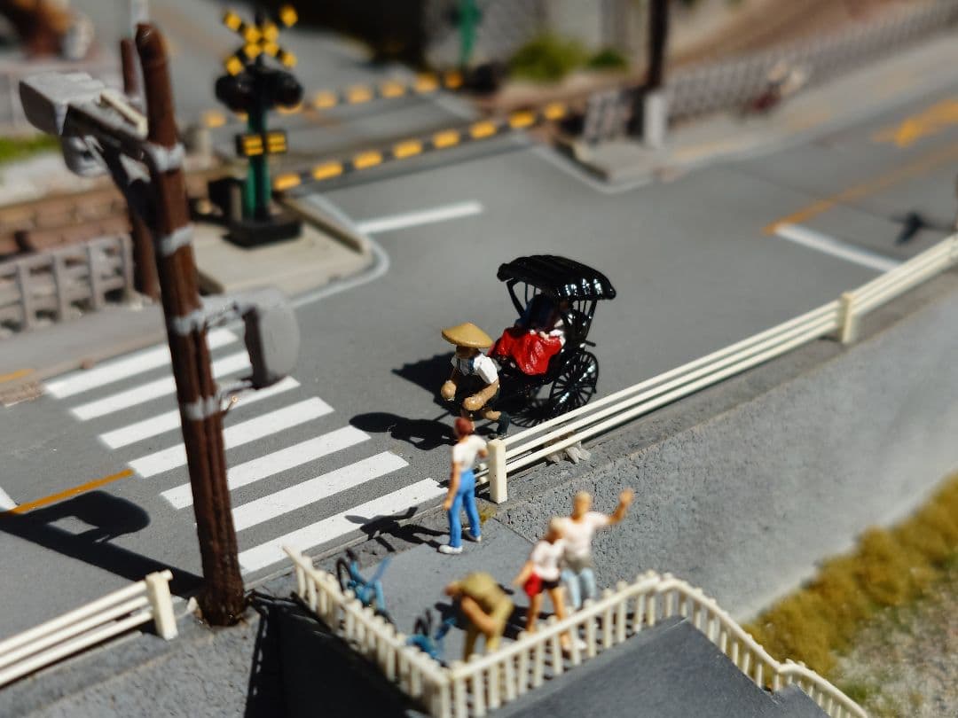 Nゲージ江ノ電ジオラマ。900ｍｍ程度✕600ｍｍ