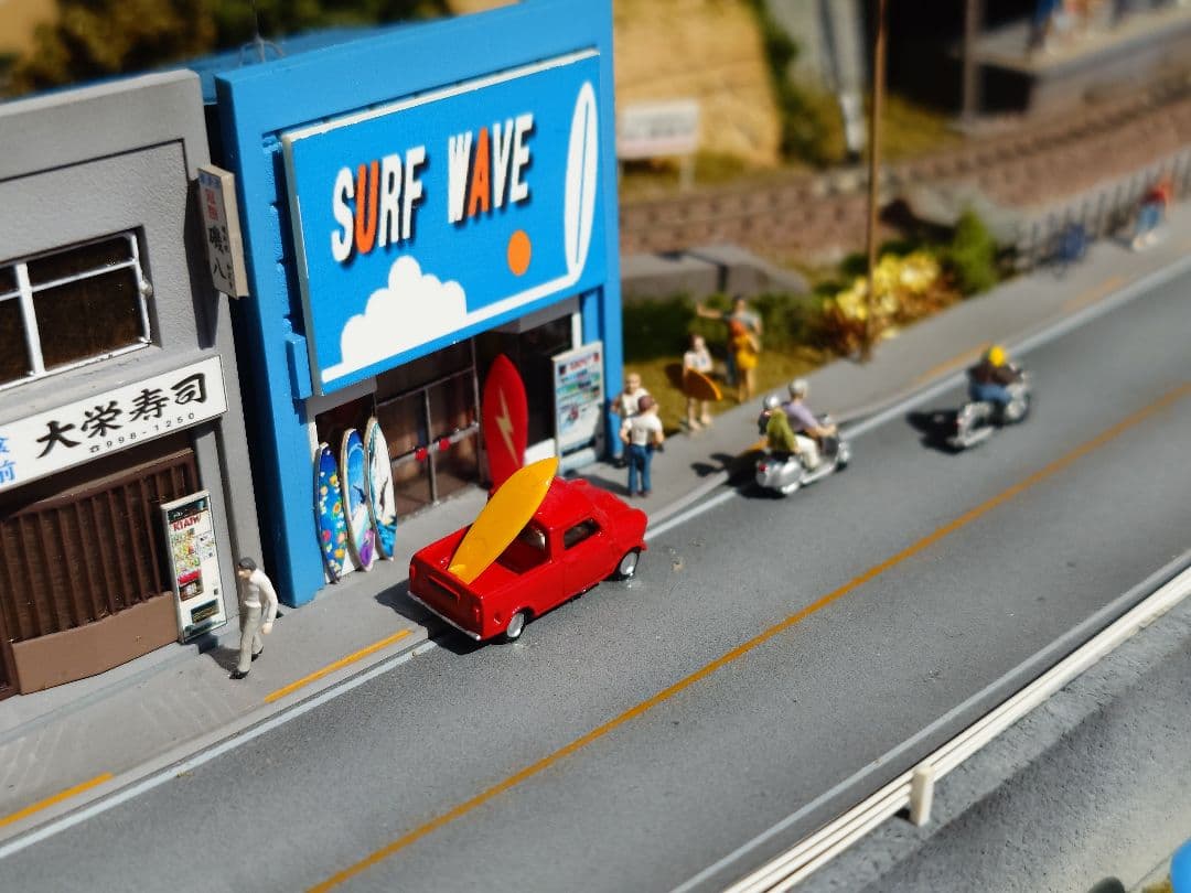 Nゲージ江ノ電ジオラマ。900ｍｍ程度✕600ｍｍ