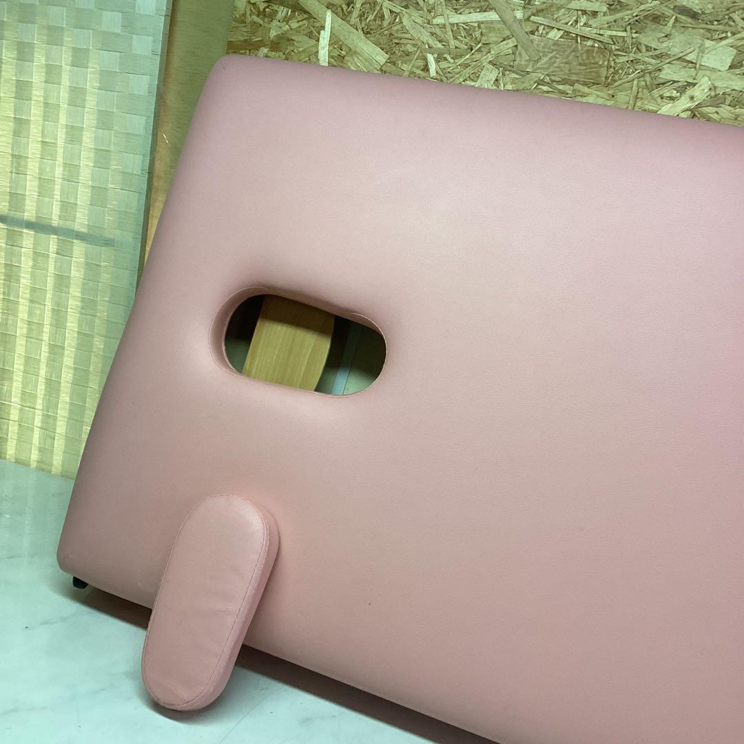 木製フレーム 折りたたみ ベッド 収納袋付き ピンク World JB（F32