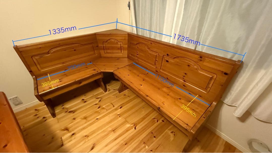 一点物】 ナチュラル サイドテーブル 作業台 自然木 ヴィンテージ N0751