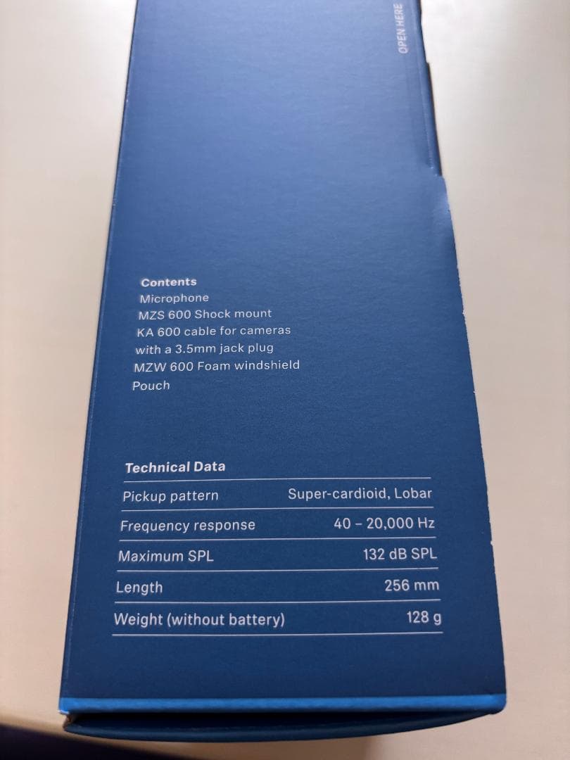 未使用 SENNHEISER MKE600 ショットガンマイク MKE 600