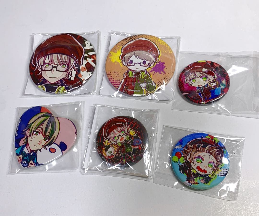 スタジオわさび 狼ゲーム ユキナリ 缶バッジ 6個セット まとめ売り ①