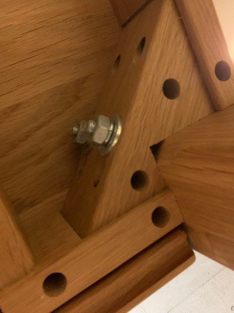 無印良品　木製テーブル（引出付）／オーク材／幅８０ｃｍ