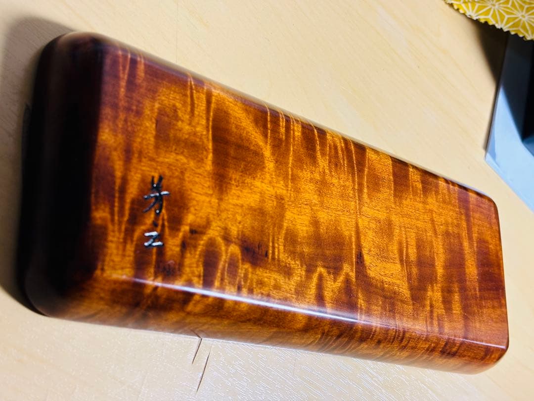 ペントレイ 栃 縮み杢 スポルテッド 鶴山漆器 木地師 小椋芳之作