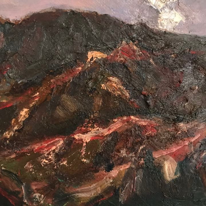 絵画　手書き油絵　阿蘇　0号