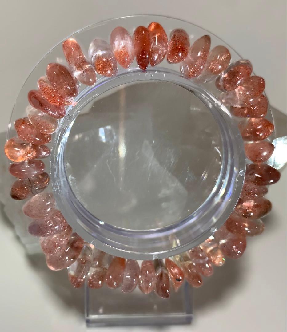 ★ゆうぽち様★ 《ハイグレード》カザフスタン産ストロベリークォーツ　ブレスレット