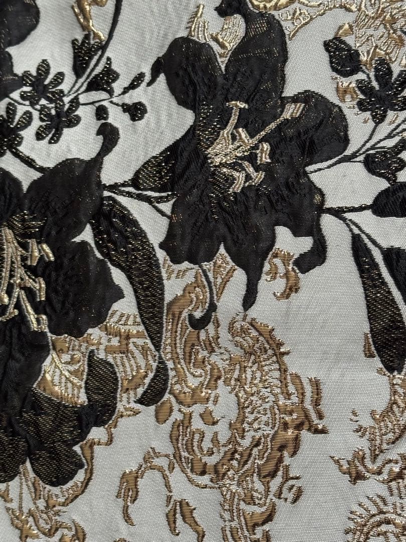 大人兵児帯【ブラックリリー】【クロコダイルパープル】のセット