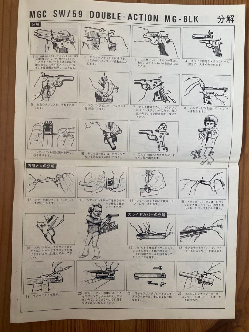 SPG規格適合 モデルガンMGC SW59 火薬ケース付き