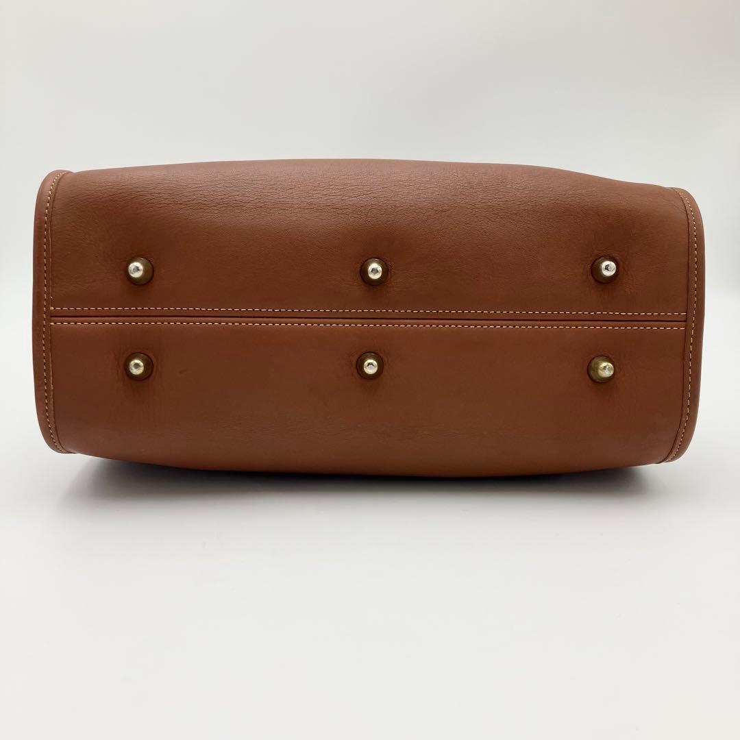 美品 オールドコーチ ミニボストン ハンドバッグ 2way ドーム型 USA製