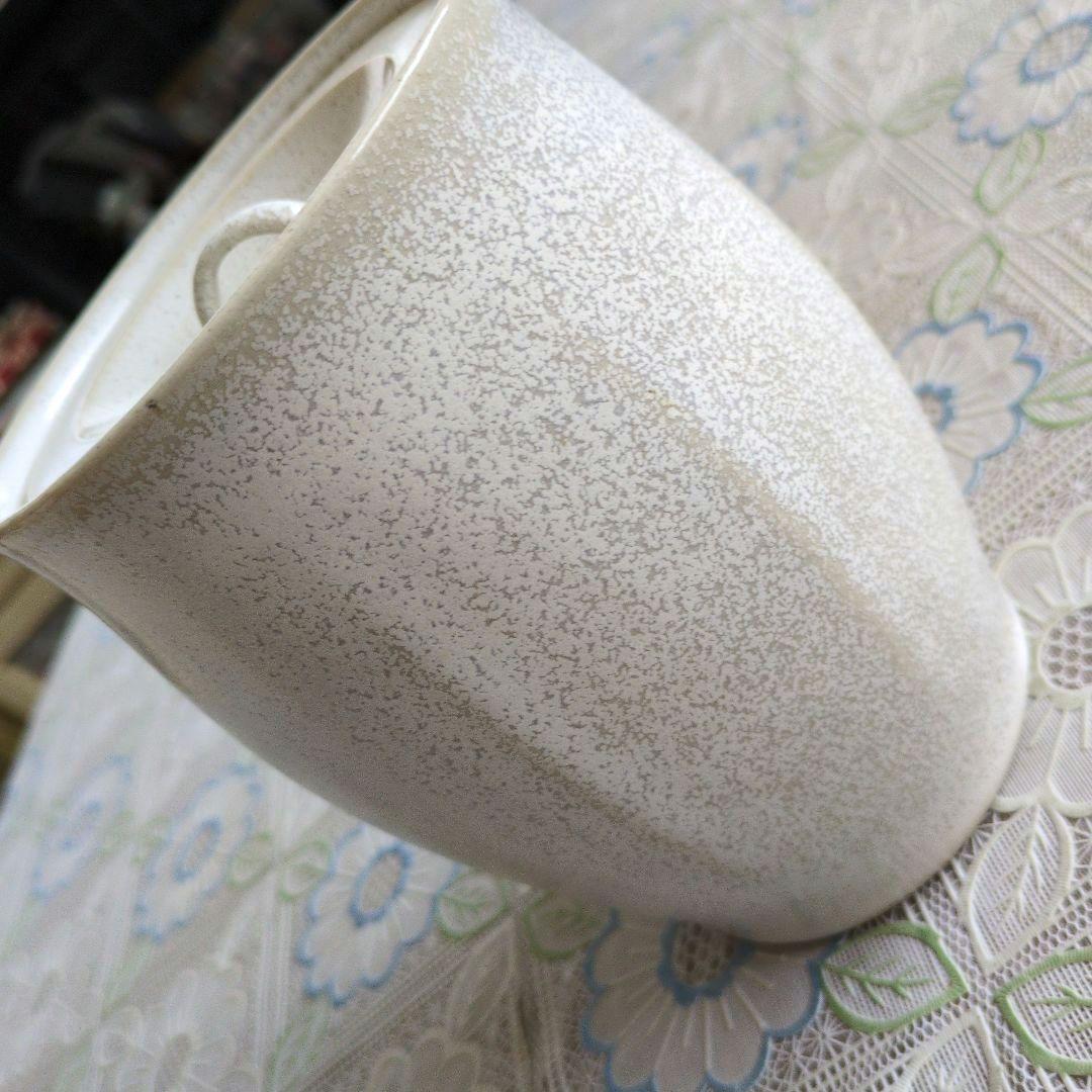 美品】美津左し（みずさし） 白釉 ／平安 宮下善寿造／共箱