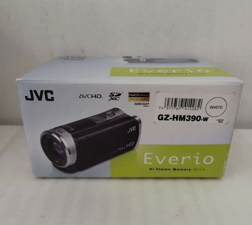 未使用JVC Everio GZ-HM390-W ハイビジョンメモリームービー