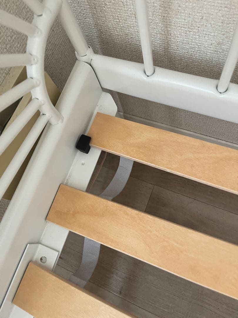 MINNEN IKEA 伸長式 ベッドフレーム ホワイト　※手渡しは12,000