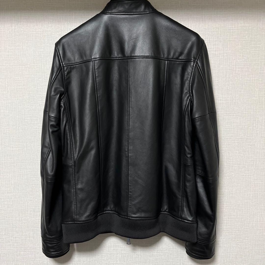 AKM XL シングルライダース ラムレザー 黒 ブラック ブルゾン キルト
