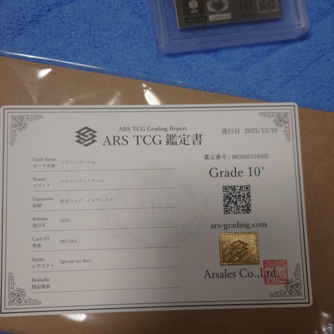 世界で6枚‼️　ARS10+ ARS鑑定 メガフシギバナex SAR　おまけ付き