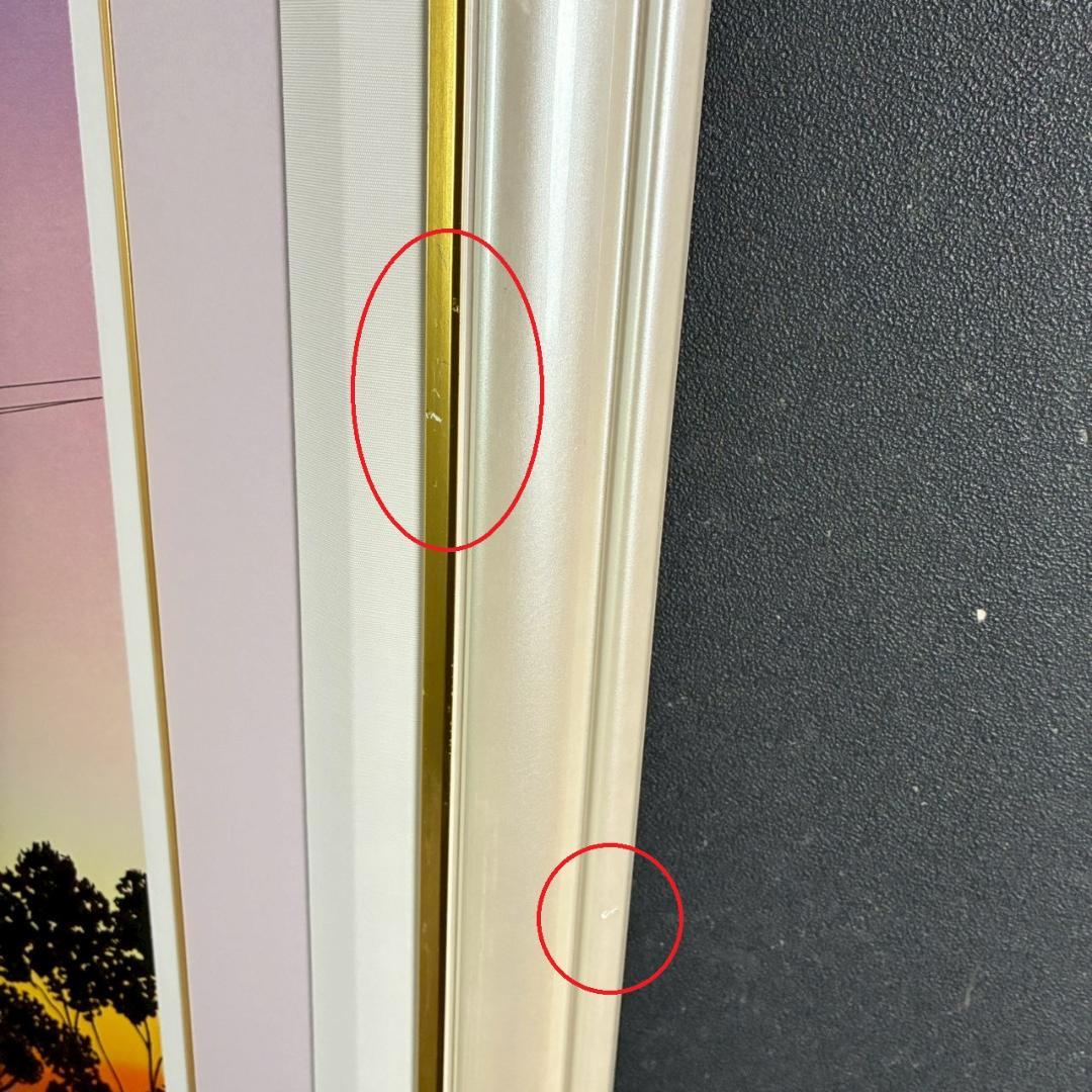 美品 ミッシェル・バテュ「海岸線」シルクスクリーン 大作 直筆サイン