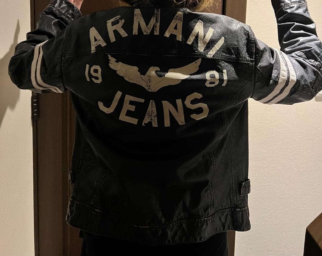 値下げ」ARMANI JEANS ライダースジャケット 再々値下げ】ARMANI JEANS